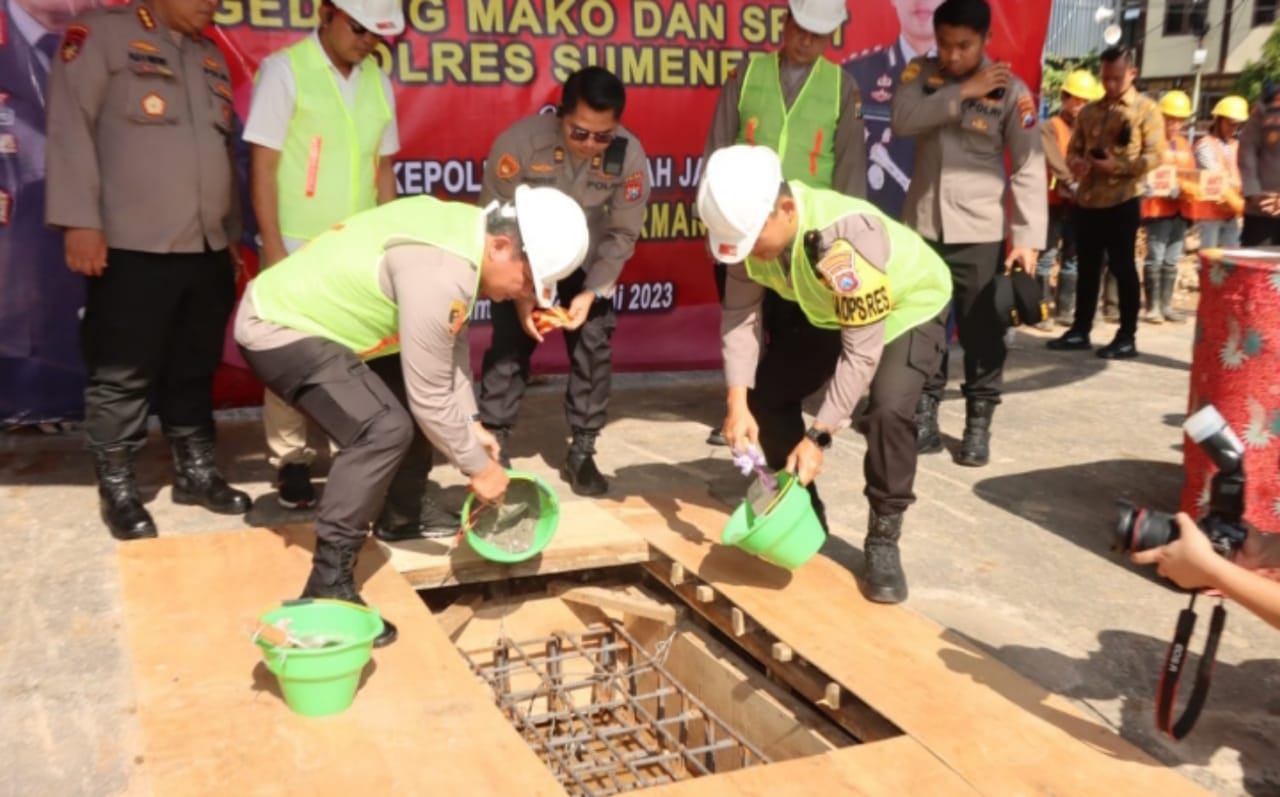 Peletakkan Batu Pertama Kapolda Jatim, Pembangunan Mako dan Gedung SPKT Polres Sumenep, Madura