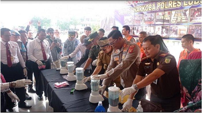 Narkoba Miliaran Rupiah Selamatkan 11.700 Jiwa, Dimusnahkan Polres Lubuklinggau
