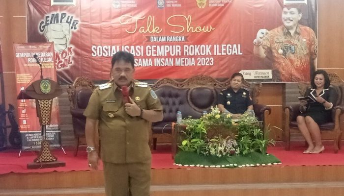 Bersama Kang Marhaen Bupati Nganjuk Gelar Giat Talk Show Gempur Rokok Ilegal