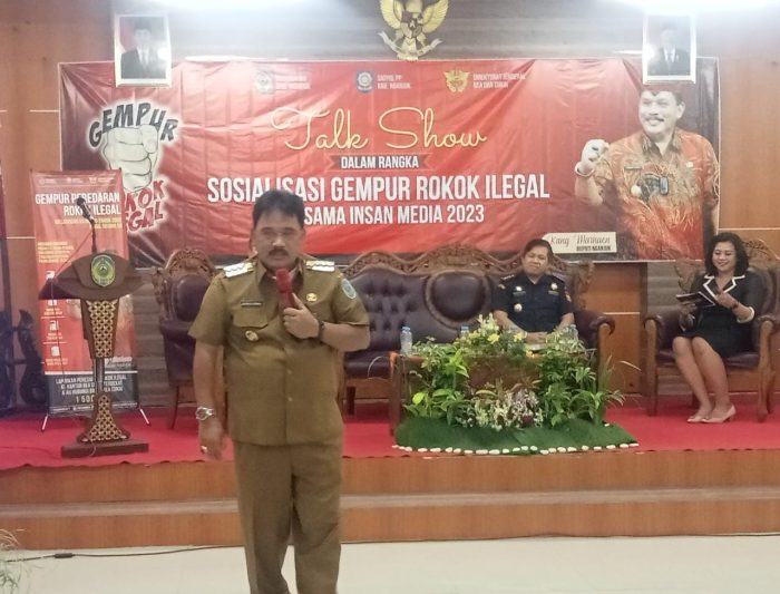 Bersama Kang Marhaen Bupati Nganjuk Gelar Giat Talk Show Gempur Rokok Ilegal