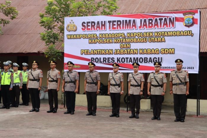 Sertijab Wakapolres Kotamobagu Beserta Pejabat Utama Dan Jajaran