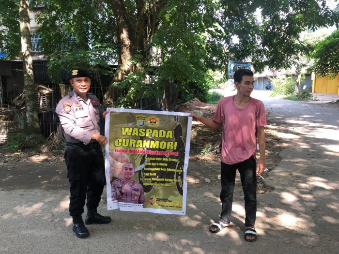 Waspada Curanmor,  Polsek Batu Ampar Rutin Melakukan Himbauan Kamtibmas