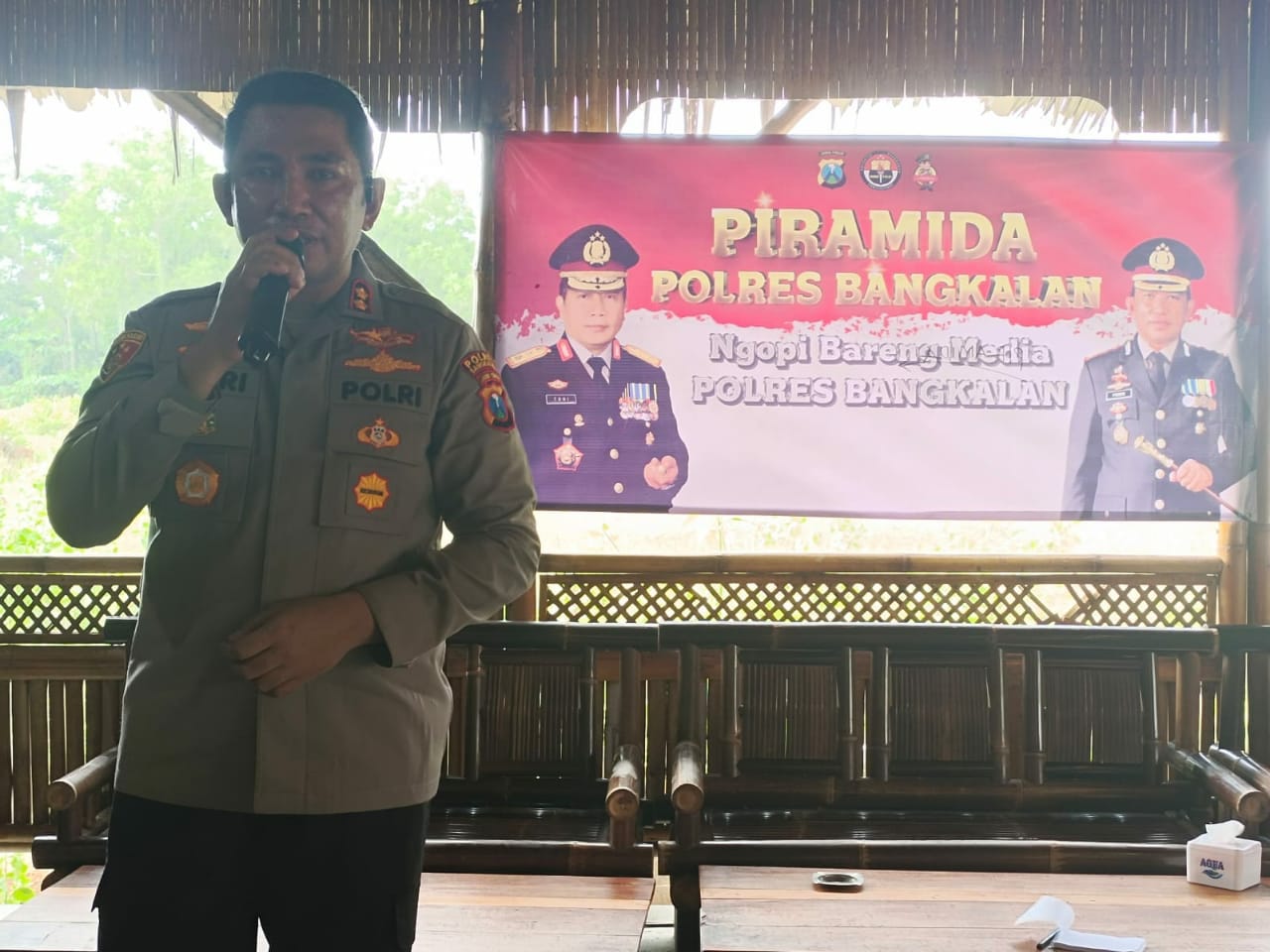 Kapolres Bangkalan Beserta Kapolsek se Kabupaten Bangkalan Adakan Giat Piramida Bersama Insan Pers