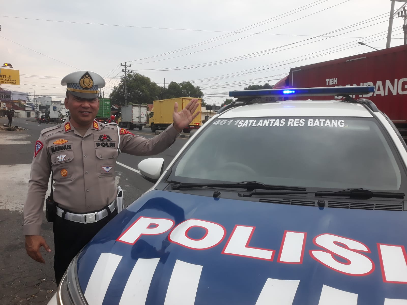 Perbaikan Jalan di Jalan Urip Sumoharjo Batang, Polisi Lakukan Rekayasa Lalu Lintas