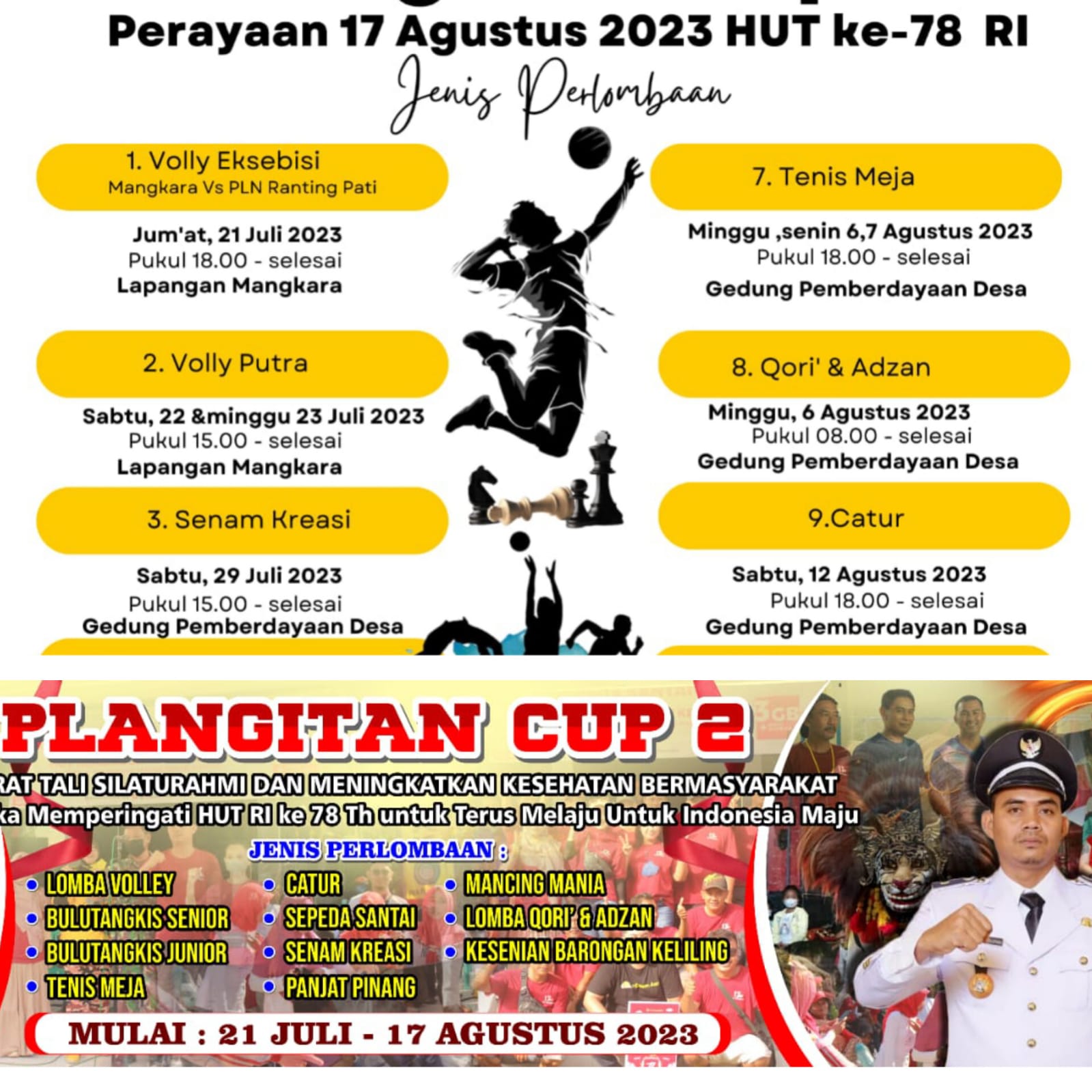 Sambut HUT RI Ke 78, Pemdes Plangitan Gelar Lomba