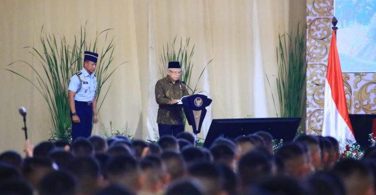 Wakil Presiden Ma’ruf Amin Hadiri Pembekalan Calon Perwira Remaja TNI-Polri