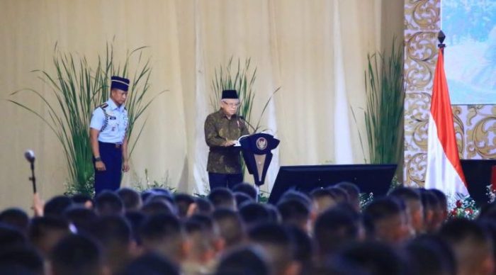 Wakil Presiden Ma’ruf Amin Hadiri Pembekalan Calon Perwira Remaja TNI-Polri