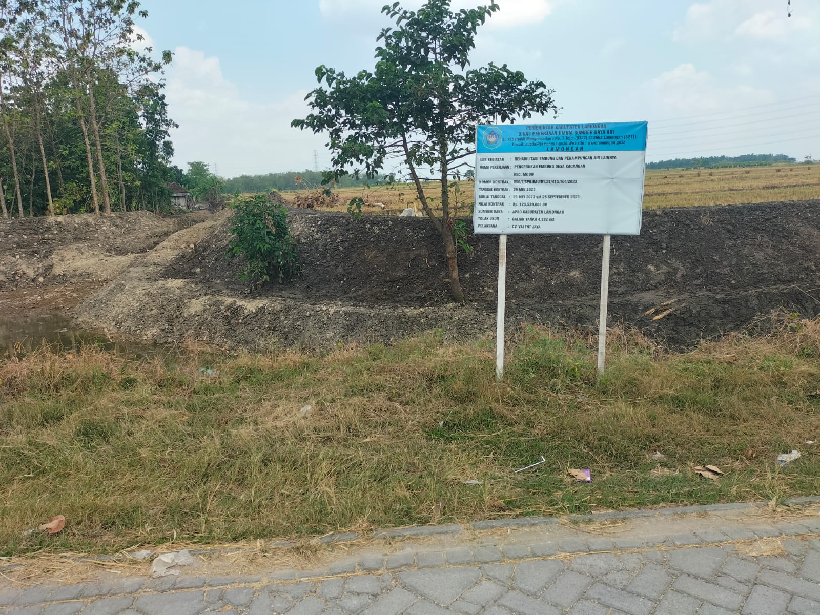 Embung di Desa Kacangan Telan Dana Ratusan Juta, Bersumber Anggaran APBD Lamongan 2023