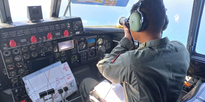 Pesud Casa NC 212-200 MPA Skuadron 800 Laksanakan Operasi Tombak Segara