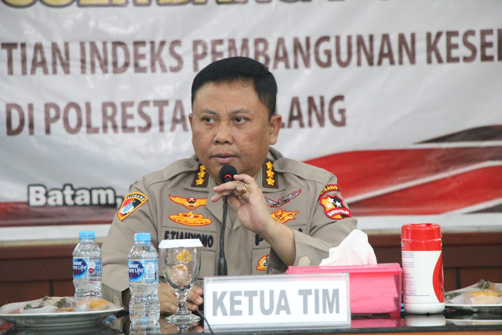 Wakapolresta Barelang: Terima Kasih Kepada Tim Puslibang Polri yang Memilih Polresta Barelang Sebagai Tempat Penelitian Kesehatan Polri