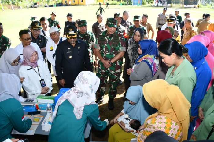 Kasrem 033/WP Hadiri Upacara Pembukaan TMMD ke-117 Tahun 2023 di Pulau Buru TBK