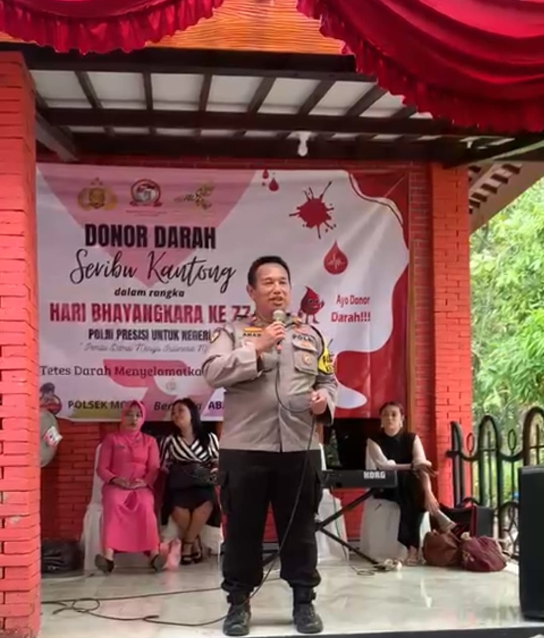 Dalam Rangka Bhayangkara Ke-77, Polsek Modo Menggelar Bakti Sosial Donor Darah