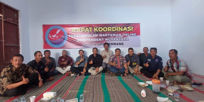 Rapat Koordinasi Perkumpulan Wartawan Online Independent Nusantara PWO_IN DPC Rembang.