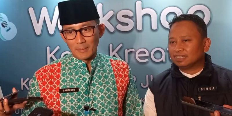 Sandiaga Uno, Hadiri Workshop Peningkatan Inovasi dan Kewirausahaan Kab/Kota Kreatif (KaTa Kreatif) Indonesia di Kota Depok.