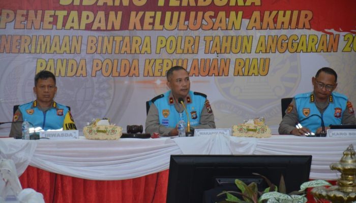 Sidang Terbuka Penetapan Kelulusan Akhir Penerimaan Bintara Polri T.A. 2023 Polda Kepri