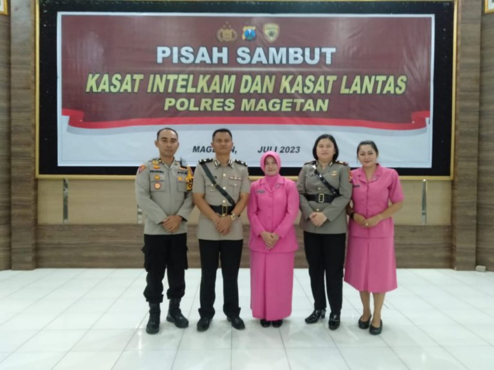 Kapolres Magetan  Pimpin Sertijab Mutasi Pejabat Utama Polres.