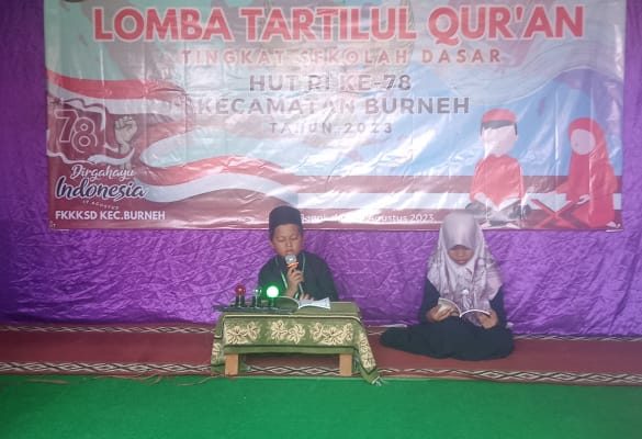 HUT RI Ke-78 UPTD SDN Tunjung 4 Kecamatan Burneh Ikut Meramaikan Lomba Tartil,