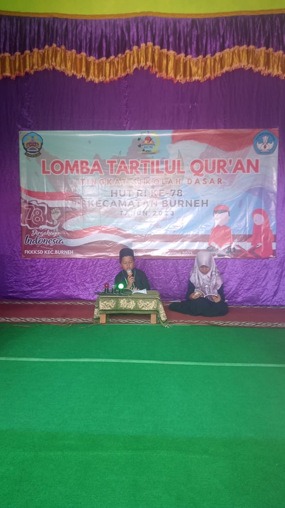 HUT RI Ke-78 UPTD SDN Tunjung 4 Kecamatan Burneh Ikut Meramaikan Lomba Tartil,