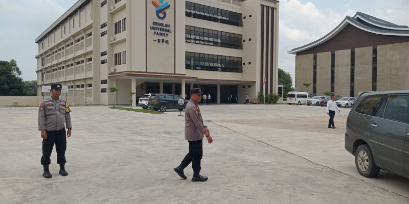 Selama Peresmian Sekolah Universal Family Sekupang, Arus Lalin Aman Terkendali di Bawah Kendali Batara Biru Polsek Sekupang