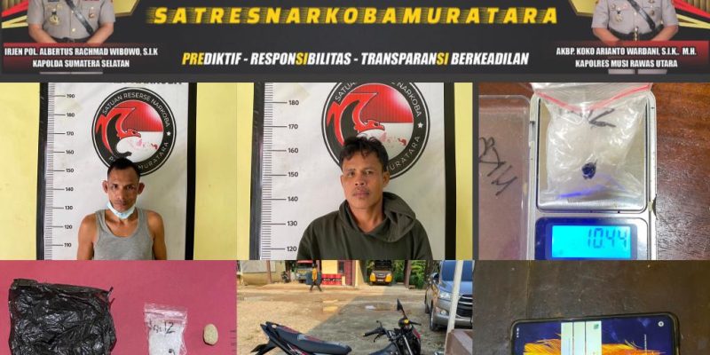 Kasatresnarkoba Polres Muratara AKP Johny Martin, SH, Ringkus Dua (2) Pengedar Shabu-shabu di Jalinsum