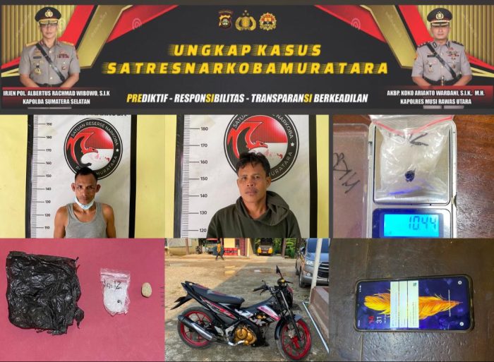 Kasatresnarkoba Polres Muratara AKP Johny Martin, SH, Ringkus Dua (2) Pengedar Shabu-shabu di Jalinsum
