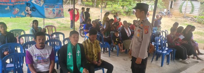 AKP Toman Gultom Kapolsek Karang Jaya Pimpin Pengamanan Minggu Kasih