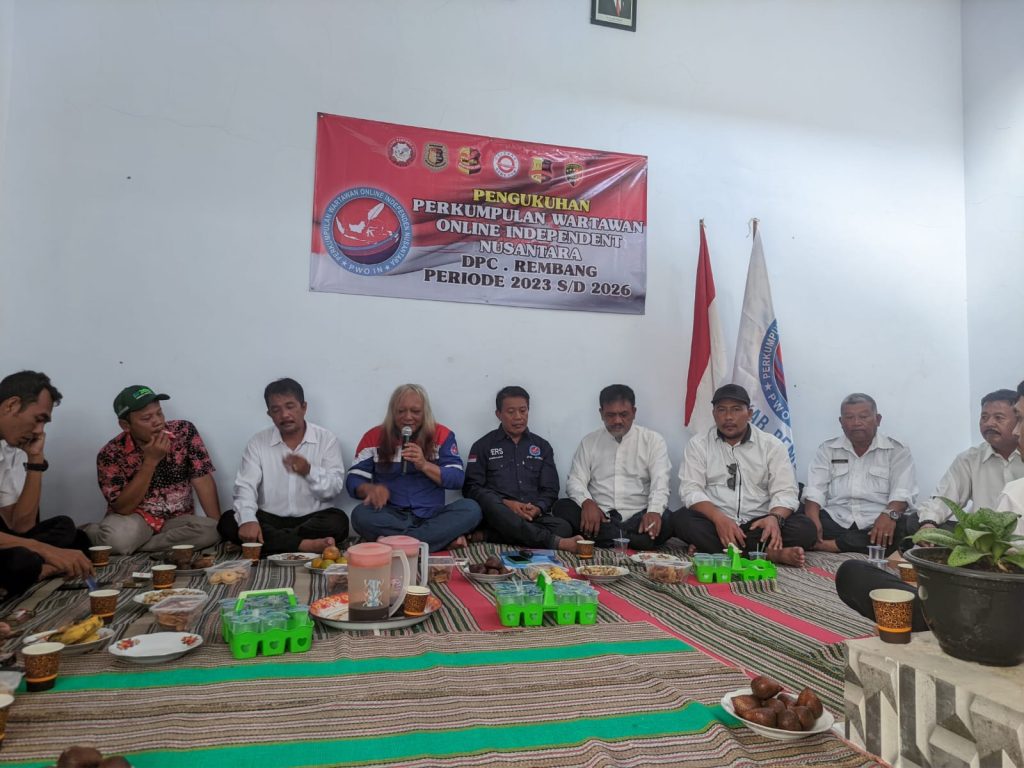 Tasyakuran Pengukuhan Perkumpulan Wartawan Online Independent Nusantara DPC Rembang.