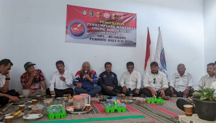 Tasyakuran Pengukuhan Perkumpulan Wartawan Online Independent Nusantara DPC Rembang.