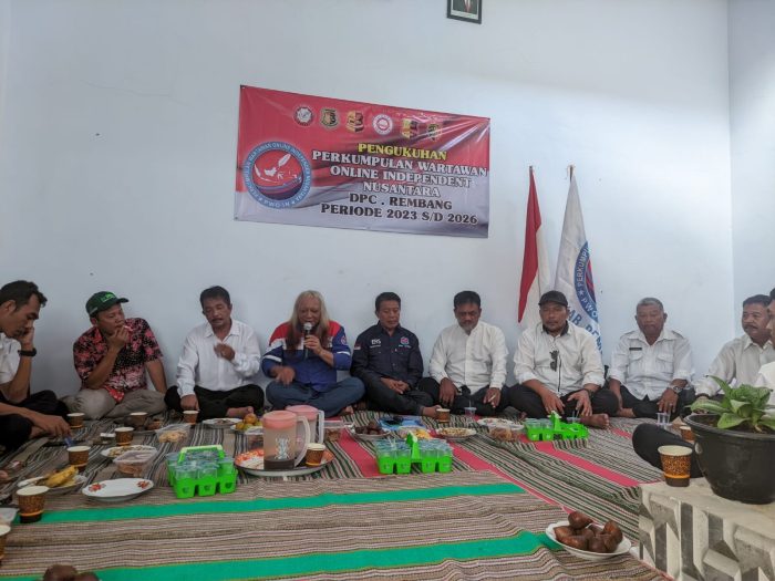 Tasyakuran Pengukuhan Perkumpulan Wartawan Online Independent Nusantara DPC Rembang.