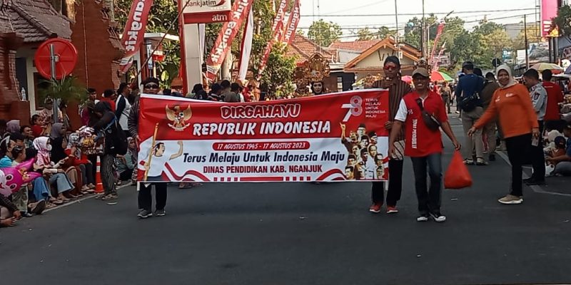 Semarakkan Hari Kemerdekaan Ke 78 OPD Serta Dinas & Bupati Nganjuk Adakan Arak-Arakan Pawai Karnaval.