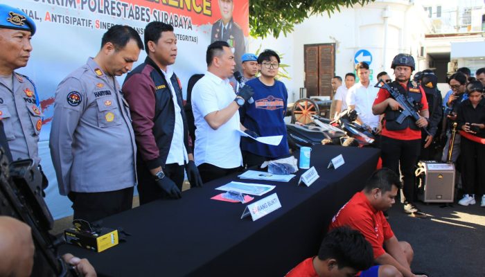 Polrestabes Surabaya Berhasil Meringkus Komplotan Spesialis Pencuri Mobil Pickup Jaringan Antar Kota