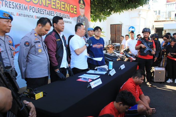 Polrestabes Surabaya Berhasil Meringkus Komplotan Spesialis Pencuri Mobil Pickup Jaringan Antar Kota