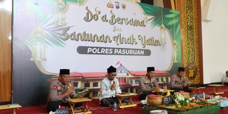 Polri Peduli, Polres Pasuruan Gelar Do’a Bersama Dan Santunan Anak Yatim