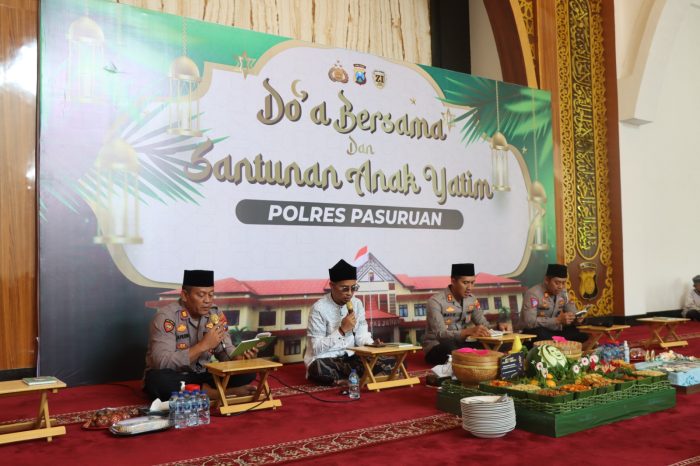Polri Peduli, Polres Pasuruan Gelar Do’a Bersama Dan Santunan Anak Yatim