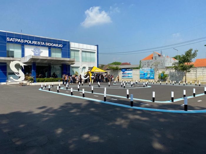 Mapolresta Sidoarjo Resmikan Hapus Zig zag dan Angka 8 Uji Praktek SIM C