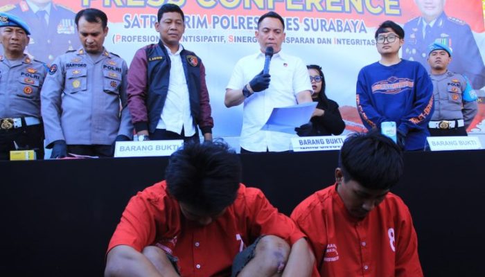 Polrestabes Surabaya Berhasil Meringkus Komplotan Spesialis Pencuri Mobil Pickup Jaringan Antar Kota