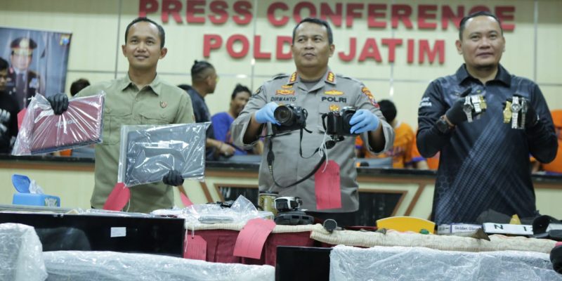 Jajaran Anggota Ditreskrimum Polda Jatim Ungkap Para Kriminal Kejahatan Antar Provinsi