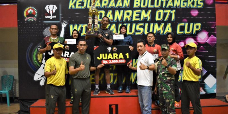 Kodim Pekalongan Juara Bukutangkis Danrem 071/Wijayakusuma Cup