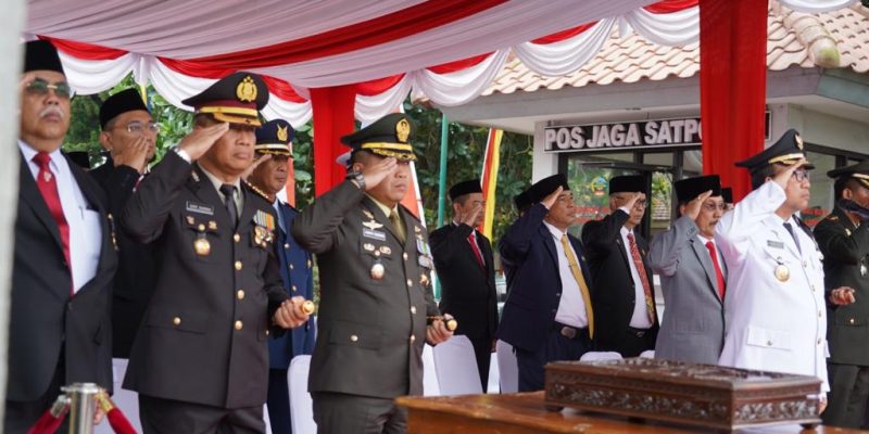 Danrem 071/Wijayakusuma Ikuti Upacara  Memperingati Hari Proklamasi Kemerdekaan Republik Indonesia di Pemkab Banyumas