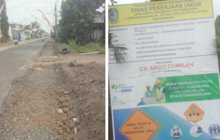 Wow! Ketua LPLH TN Tantang Dinas PUPR Banyuwangi Bongkar Proyek Milik CV Argo Dumilah