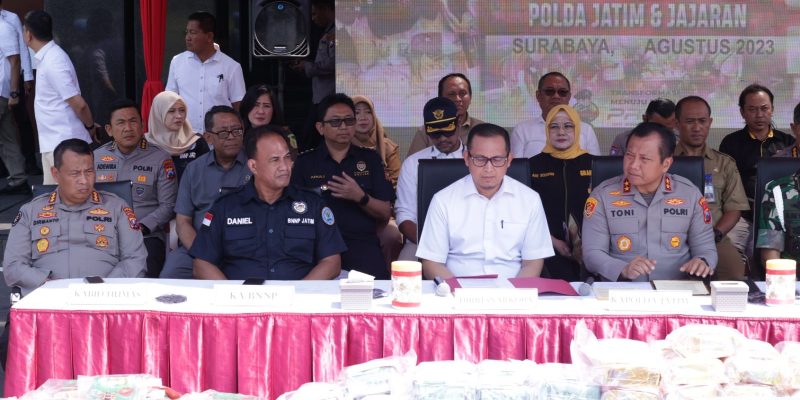 Operasi Tumpas Narkoba 2023, Polda Jatim Berhasil Amankan Tersangka Pengedar Jaringan Antar Pulau dan Provinsi
