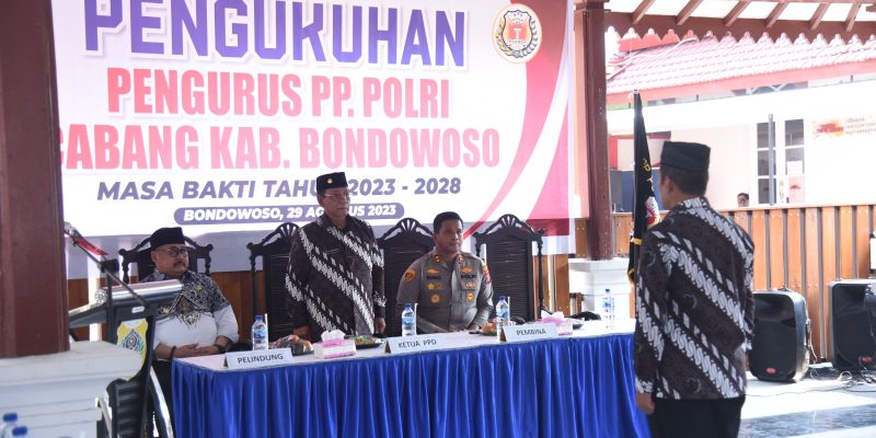 Kapolres Bondowoso Menghadiri Pelantikan Pengurus PP Polri Wilayah Bondowoso
