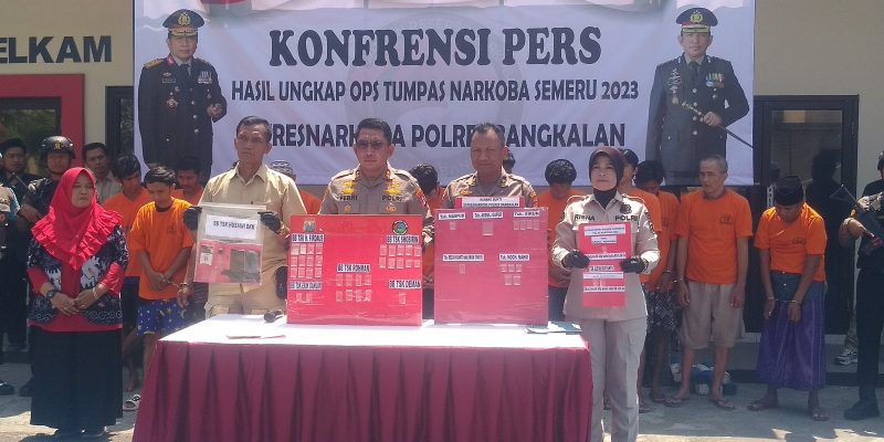 Polres Bangkalan Berhasil Ungkap 15 Kasus Dan Amankan 17 Tersangka Selama Operasi Tumpas Narkoba 2023