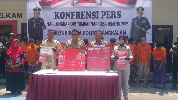 Polres Bangkalan Berhasil Ungkap 15 Kasus Dan Amankan 17 Tersangka Selama Operasi Tumpas Narkoba 2023