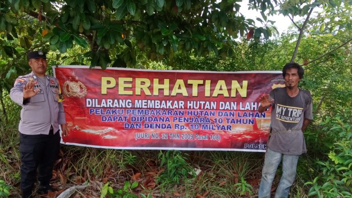 Jajaran Polres Karimun Laksanakan Himbauan Larangan Membakar Hutan