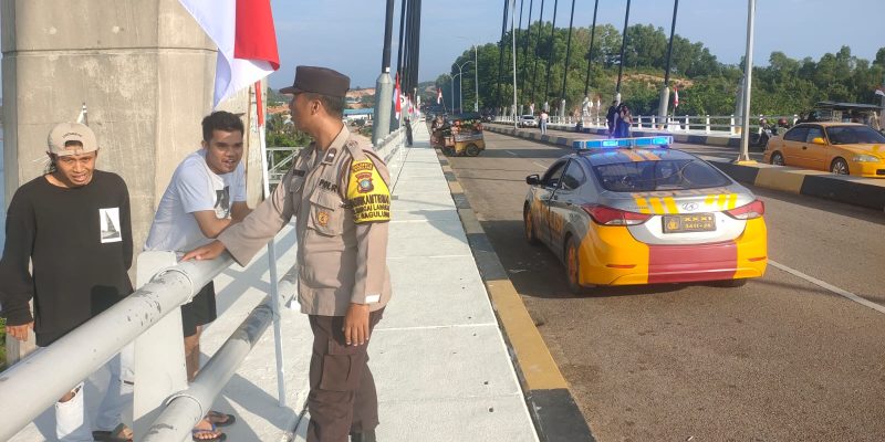 Mencegah Pungli, Polsek Sagulung Sisir Jembatan 1 Barelang Guna Berikan Rasa Aman ke Masyarakat