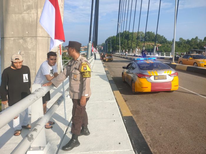 Mencegah Pungli, Polsek Sagulung Sisir Jembatan 1 Barelang Guna Berikan Rasa Aman ke Masyarakat