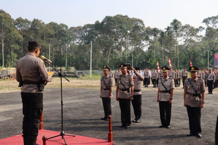 Kapolres Muratara Pimpin Serah Terima Jabatan 5 (Lima) Perwira Polres Muratara Polda Sumsel