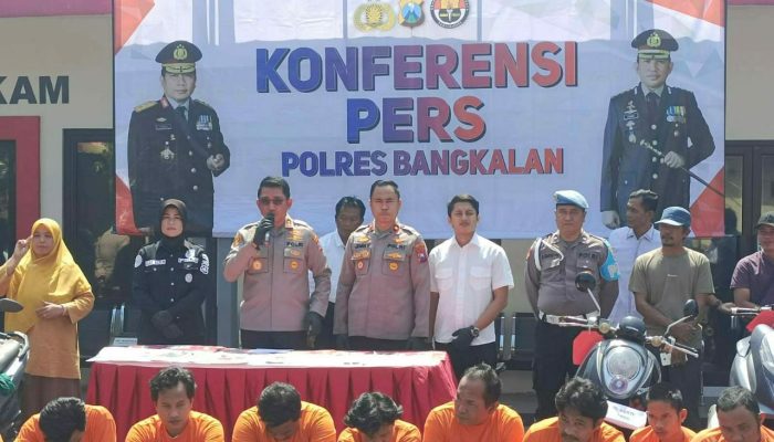 Polres Bangkalan Berhasil Ungkap 10 Kasus dan Mengamkan Puluhan Tersangka Di Periode Bulan Juli 2023