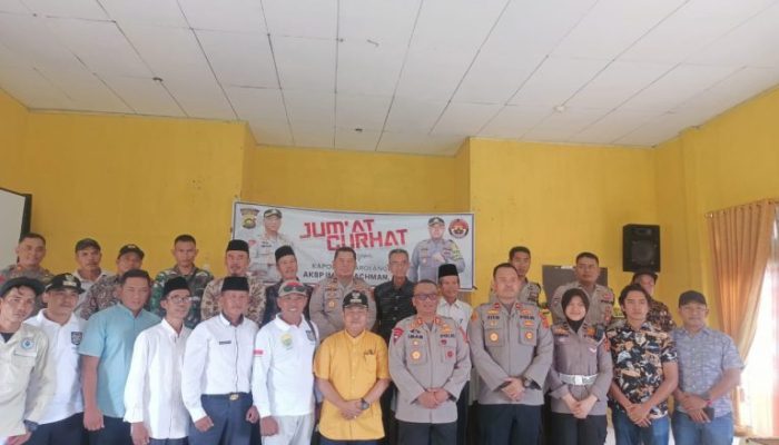 Kapolres Sarolangun Temui Warga Cermin Nan Gedang di Kegiatan JUM’AT CURHAT